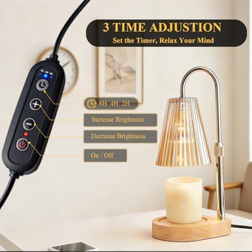 Nvsteca Gold Glass Candle Warmer Lamp, UK Plug — photo 4 of 16