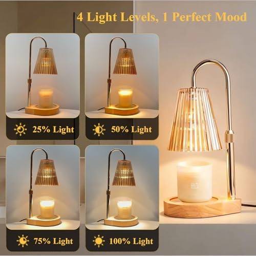 Nvsteca Gold Glass Candle Warmer Lamp, UK Plug — photo 6 of 16