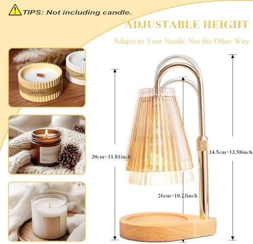 Nvsteca Gold Glass Candle Warmer Lamp, UK Plug — photo 8 of 16