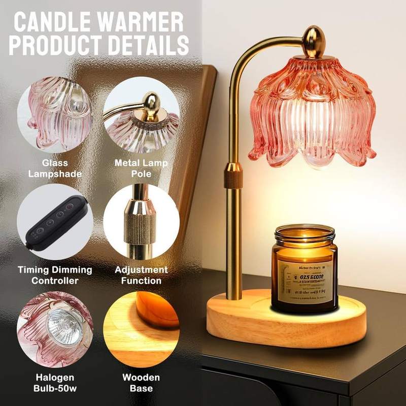 Paryou Glass-Base Candle Warmer Lamp, 28 cm — photo 5 of 14