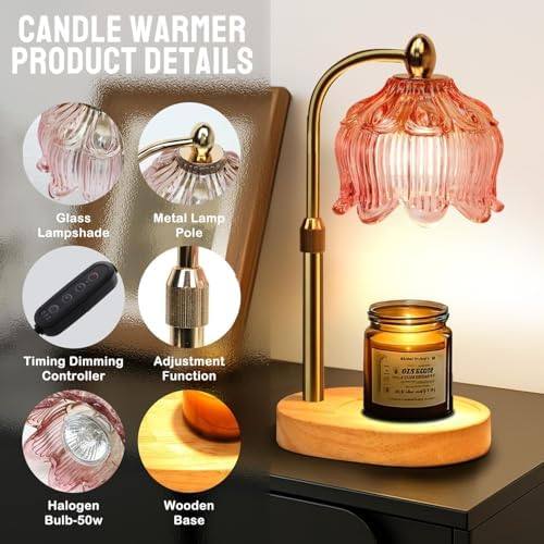 Paryou Glass-Base Candle Warmer Lamp, 28 cm — photo 6 of 14