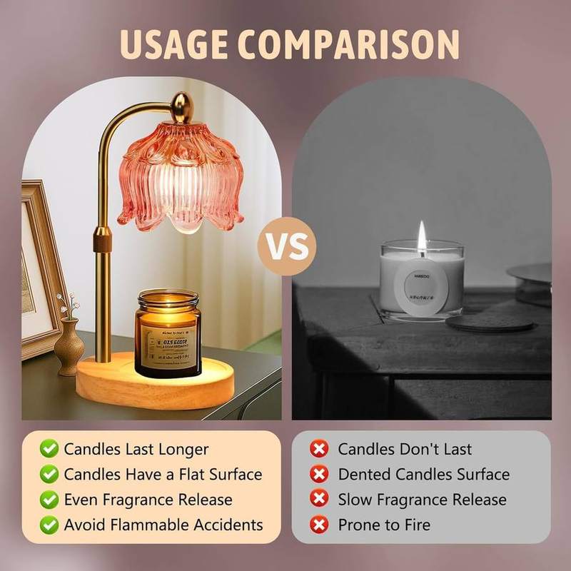 Paryou Glass-Base Candle Warmer Lamp, 28 cm — photo 11 of 14