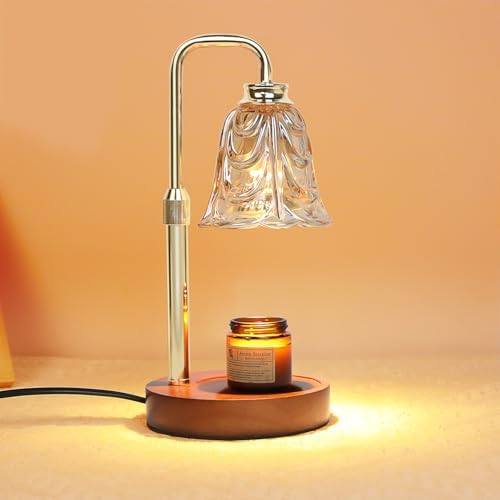 Paryou Glass-Shade Candle Warmer Lamp, Metal Base — photo 2 of 12