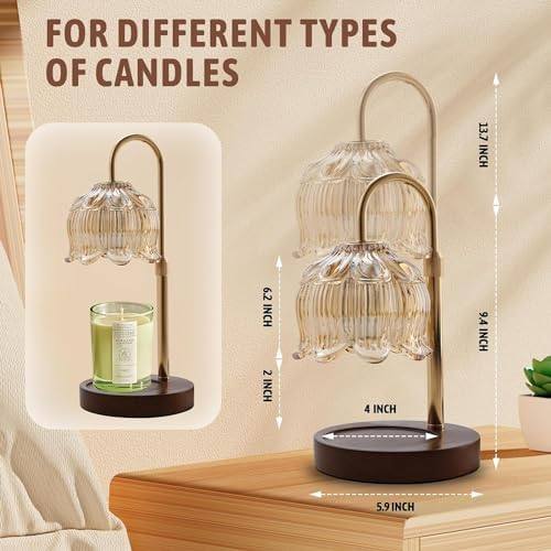 Paryou Walnut-Base Candle Warmer Lamp — photo 6 of 12