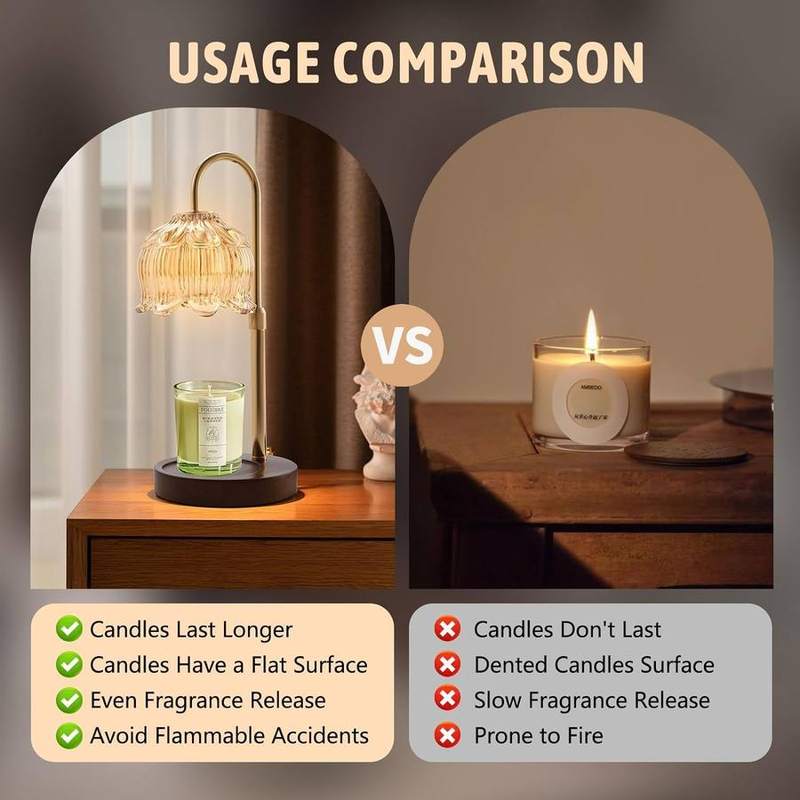 Paryou Walnut-Base Candle Warmer Lamp — photo 9 of 12