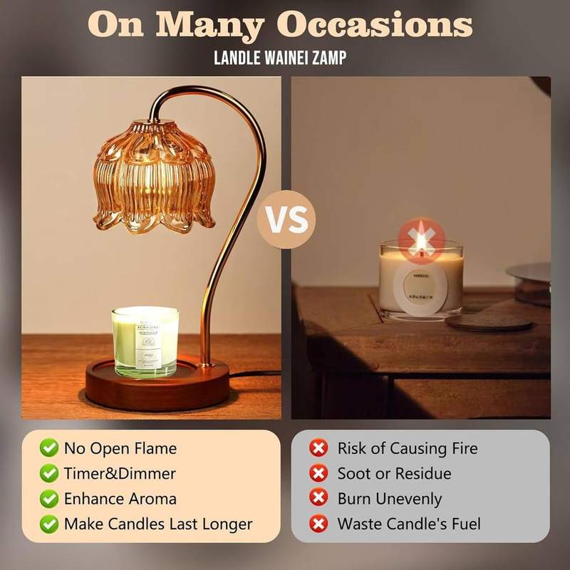 Paryou Brushed Walnut Candle Warmer Lamp — photo 6 of 13