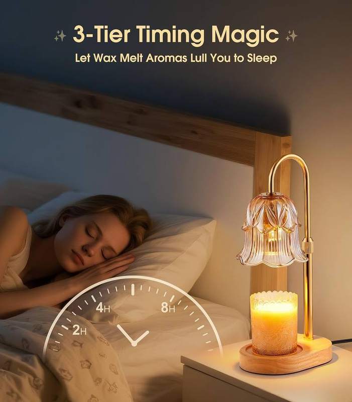 Pfxud Amber Flower Candle Warmer Lamp — photo 7 of 16
