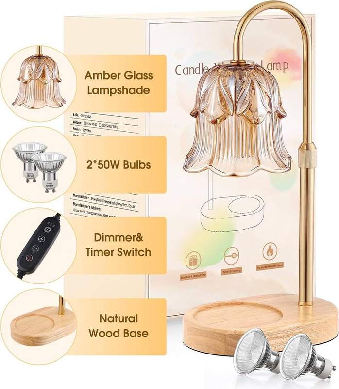 Pfxud Amber Flower Candle Warmer Lamp — photo 11 of 16