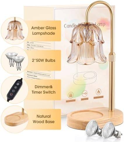 Pfxud Amber Flower Candle Warmer Lamp — photo 12 of 16