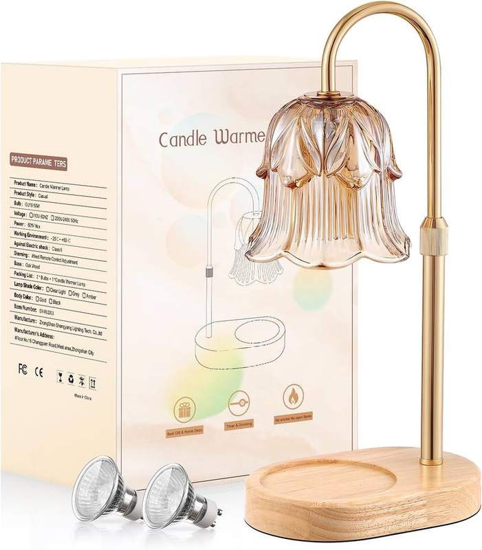 Pfxud Amber Flower Candle Warmer Lamp — photo 15 of 16