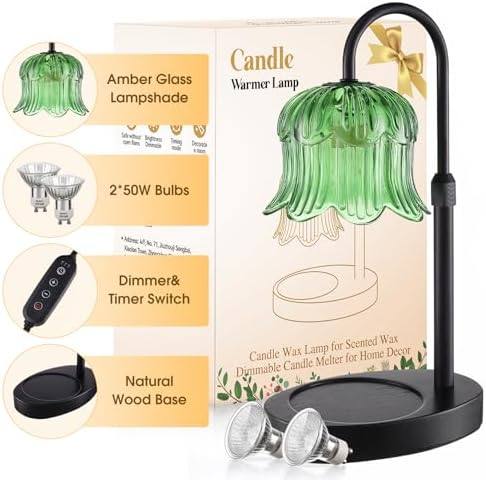 Pfxud Green Flower Candle Warmer Lamp — photo 4 of 16