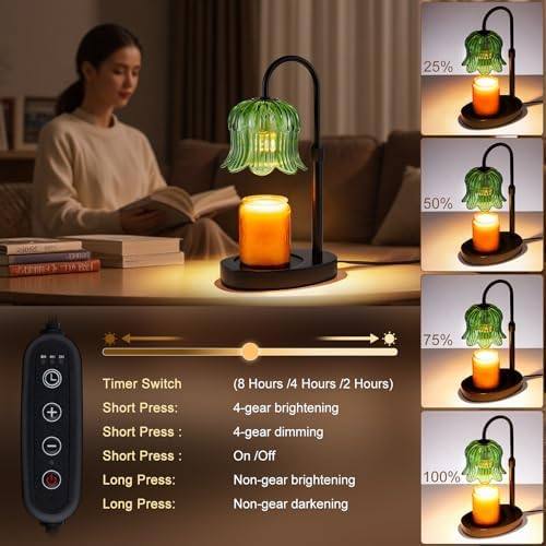 Pfxud Green Flower Candle Warmer Lamp — photo 6 of 16