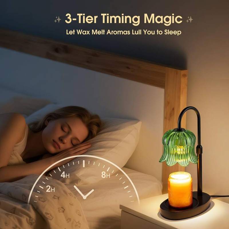 Pfxud Green Flower Candle Warmer Lamp — photo 7 of 16