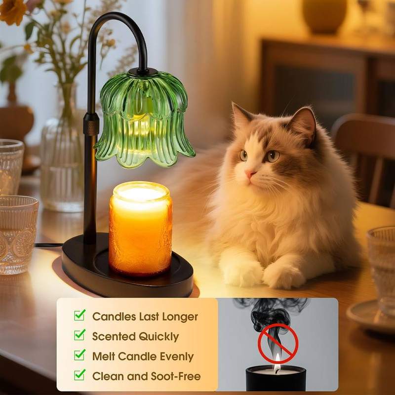 Pfxud Green Flower Candle Warmer Lamp — photo 9 of 16