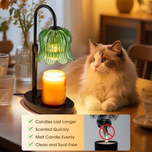 Pfxud Green Flower Candle Warmer Lamp — photo 10 of 16