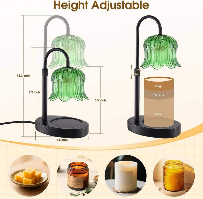Pfxud Green Flower Candle Warmer Lamp — photo 11 of 16