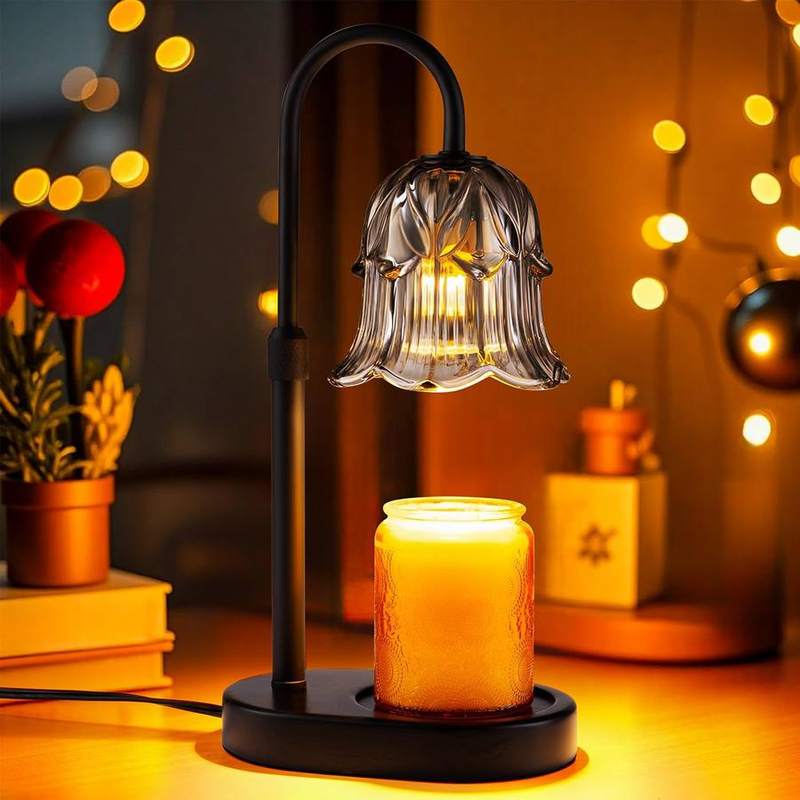 Pfxud Grey Flower Candle Warmer Lamp — photo 3 of 18