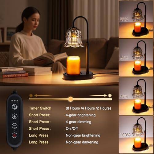 Pfxud Grey Flower Candle Warmer Lamp — photo 8 of 18