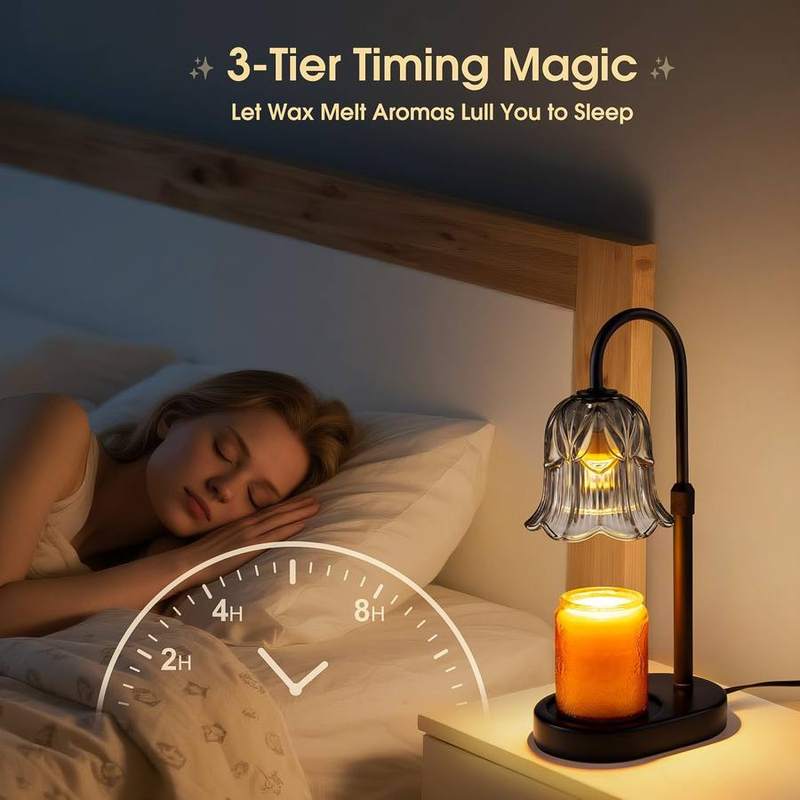 Pfxud Grey Flower Candle Warmer Lamp — photo 9 of 18