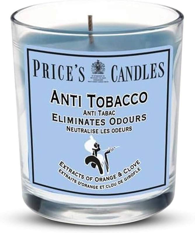 Price's Anti-Tobacco Orange & Clove Jar Candle — glass jar scented candle