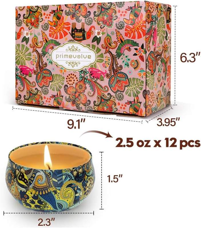 Primevolve Scented Candle Gift Set of 12 with Stickers — photo 9 of 16