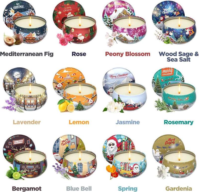 Primevolve Christmas Scented Candle Gift Set of 12 — photo 5 of 14