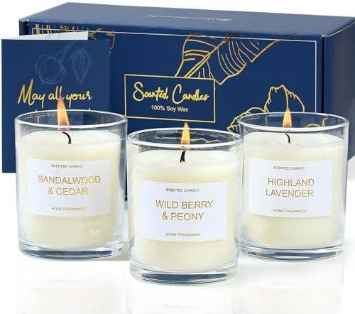 PROFIKLA Lavender, Peony & Berries, Sandalwood Candle Gift Set of 3 — photo 2 of 14