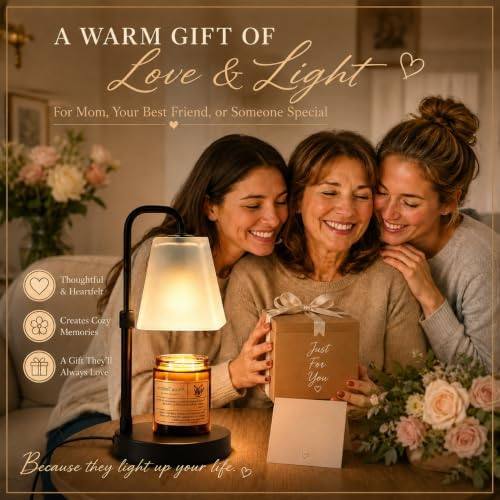 QUIGO Frosted White Shade Candle Warmer Lamp, Black — photo 16 of 16