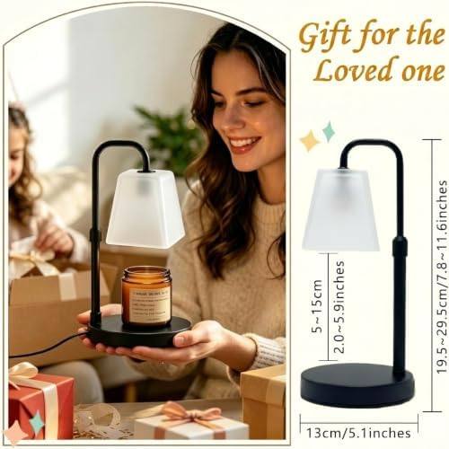 QUIGO Frosted Glass Candle Warmer Lamp, Black Metal — photo 4 of 17