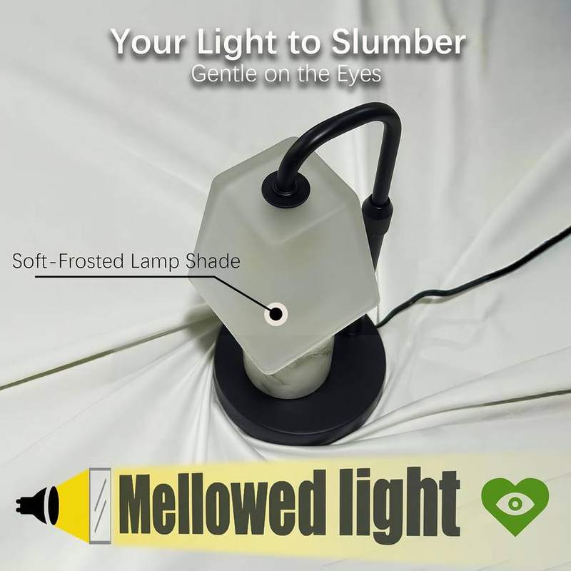 QUIGO Frosted Glass Candle Warmer Lamp, Black Metal — photo 5 of 17