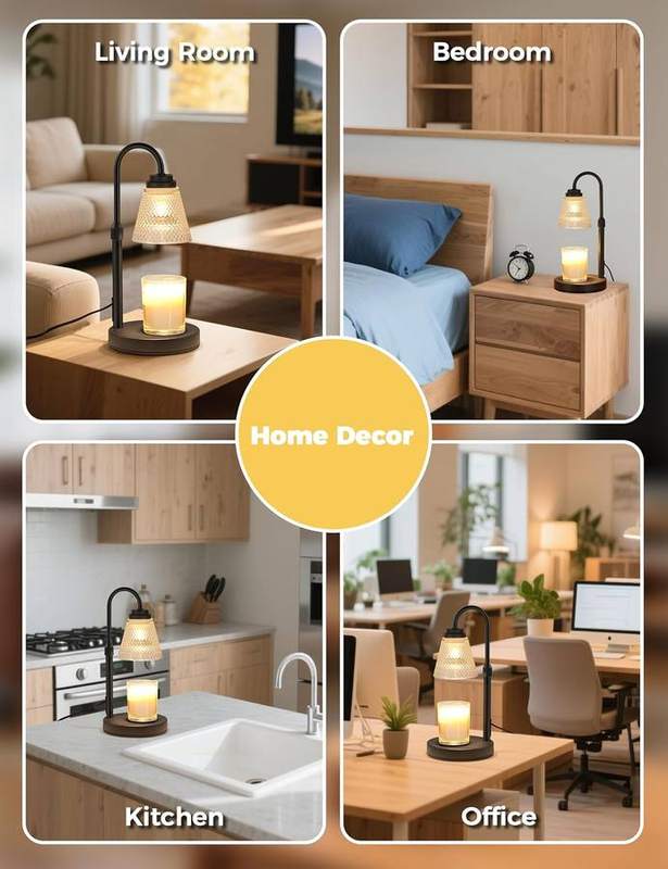 QUTADI Black Flower Candle Warmer Lamp — photo 11 of 18