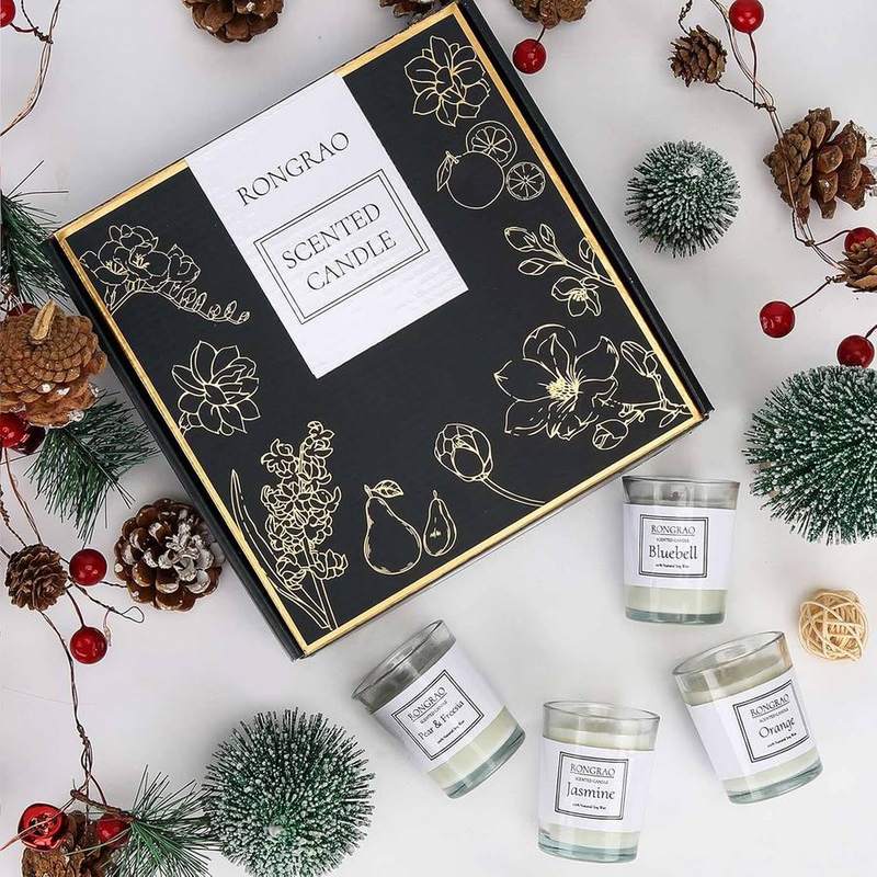 RongRao Jasmine, Pear & Freesia, Orange and Bluebell Candle Gift Set of 4 — photo 7 of 16