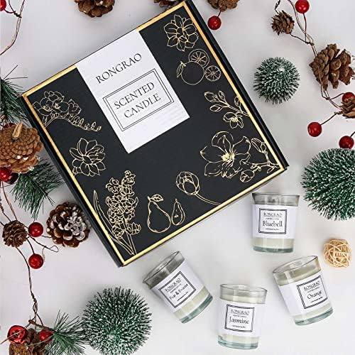 RongRao Jasmine, Pear & Freesia, Orange and Bluebell Candle Gift Set of 4 — photo 8 of 16