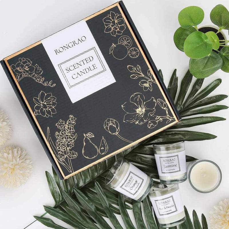 RongRao Jasmine, Pear & Freesia, Orange and Bluebell Candle Gift Set of 4 — photo 15 of 16