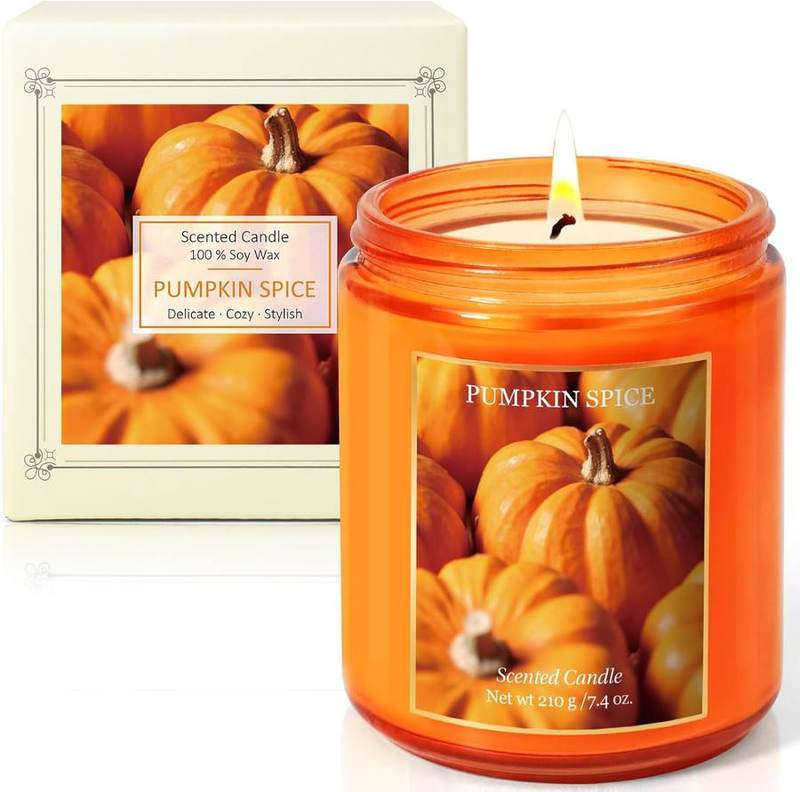 SCENTORINI Pumpkin Pie Candle, 200 g — glass jar scented candle