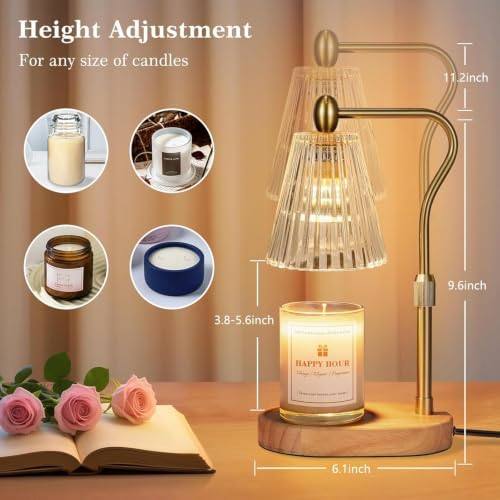 seenlast Amber Glass Candle Warmer Lamp, 2 Bulbs — photo 10 of 19