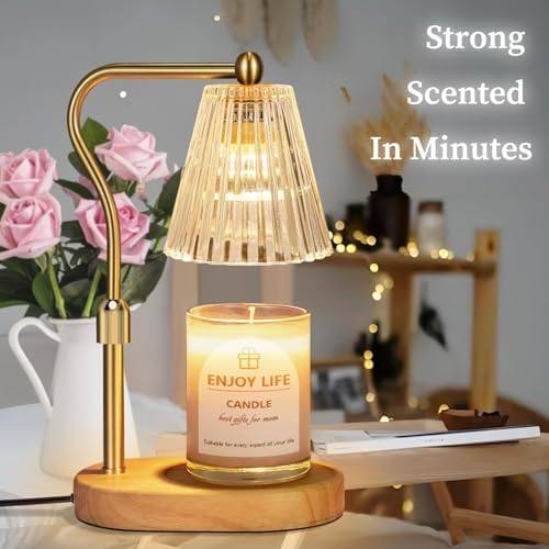 seenlast Amber Glass Candle Warmer Lamp, 2 Bulbs — photo 12 of 19