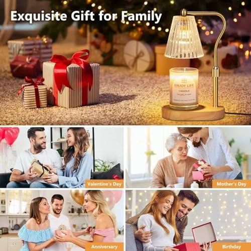seenlast Amber Glass Candle Warmer Lamp, 2 Bulbs — photo 16 of 19