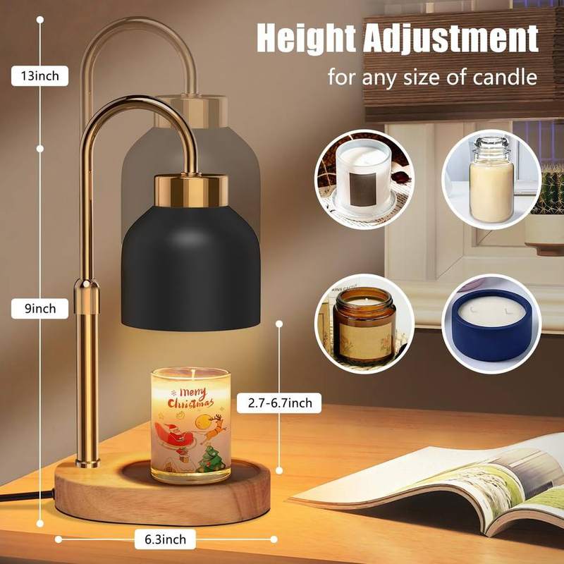 seenlast Black Wood-Base Candle Warmer Lamp — photo 3 of 18