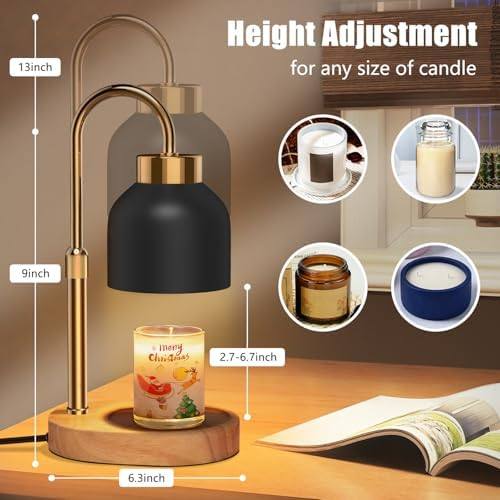 seenlast Black Wood-Base Candle Warmer Lamp — photo 4 of 18