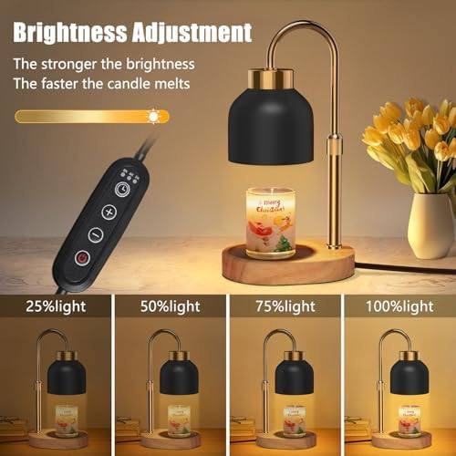 seenlast Black Wood-Base Candle Warmer Lamp — photo 6 of 18