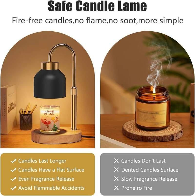 seenlast Black Wood-Base Candle Warmer Lamp — photo 9 of 18