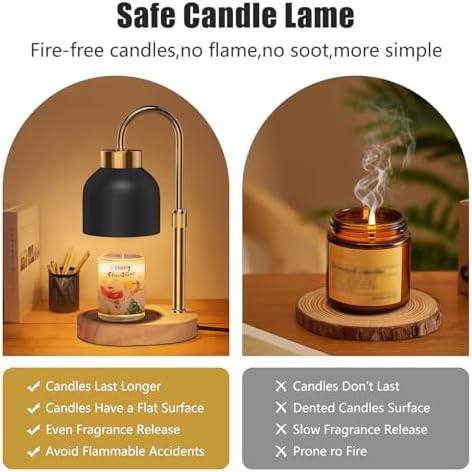 seenlast Black Wood-Base Candle Warmer Lamp — photo 10 of 18