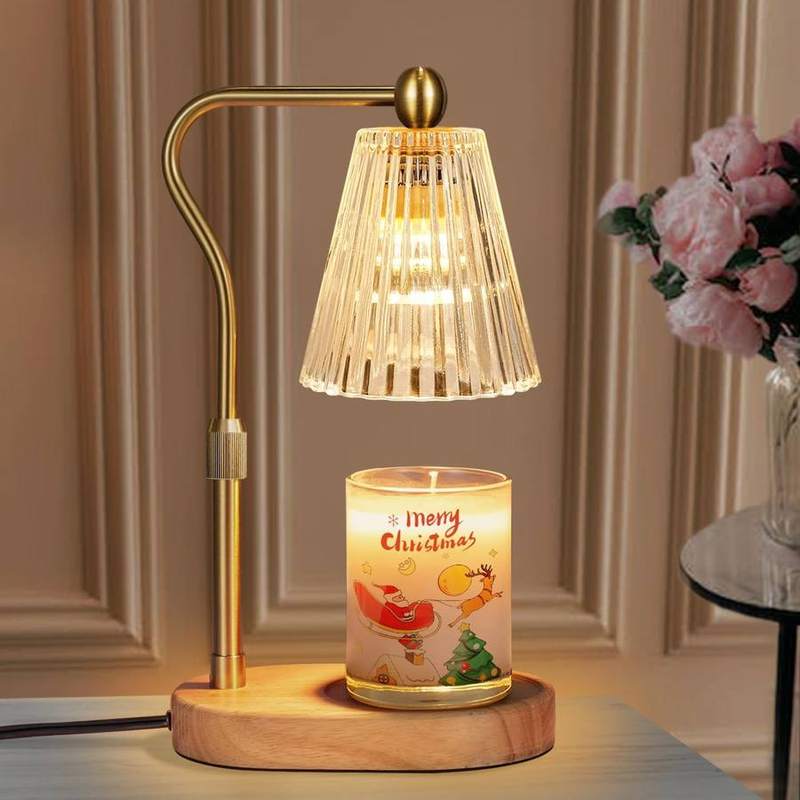 seenlast Glass Candle Warmer Lamp, candle warmer lamp with a rounded glass shade