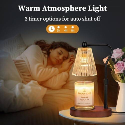 seenlast Walnut-Tone Candle Warmer Lamp, 2 Bulbs — photo 6 of 21