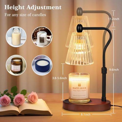 seenlast Walnut-Tone Candle Warmer Lamp, 2 Bulbs — photo 10 of 21