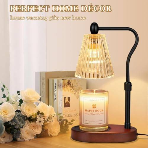seenlast Walnut-Tone Candle Warmer Lamp, 2 Bulbs — photo 12 of 21