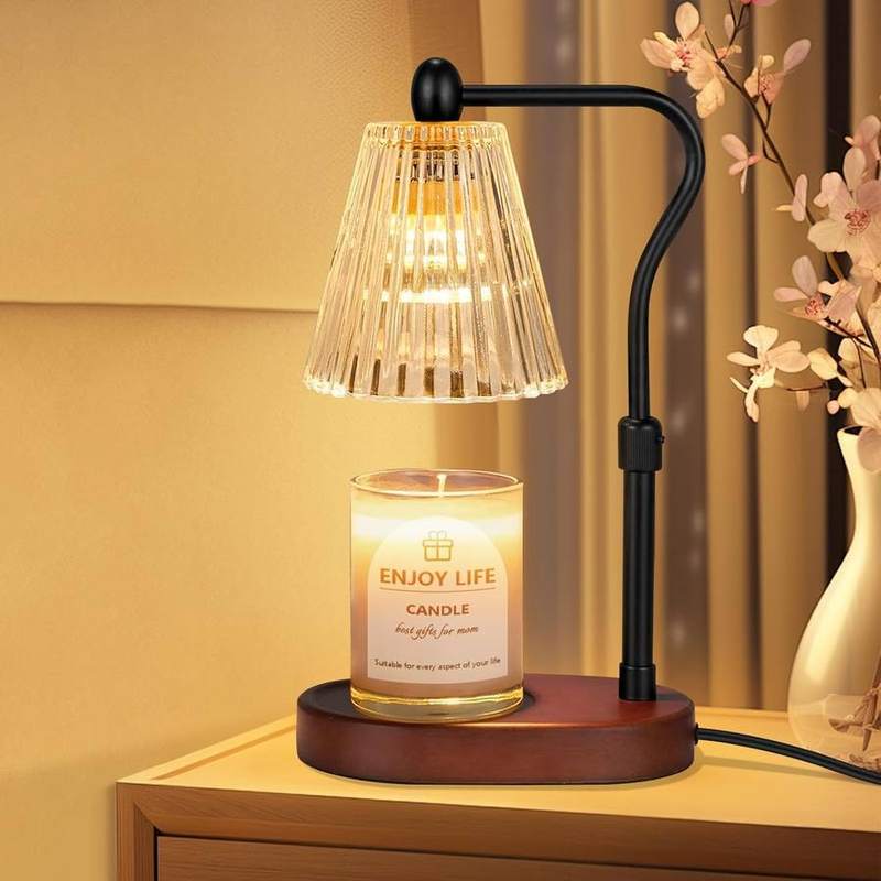 seenlast Walnut-Tone Candle Warmer Lamp, 2 Bulbs — photo 18 of 21