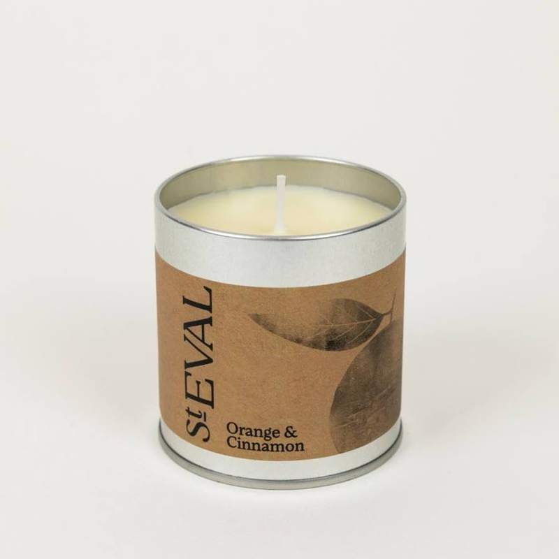 St Eval Orange & Cinnamon Scented Tin Candle — tin scented candle