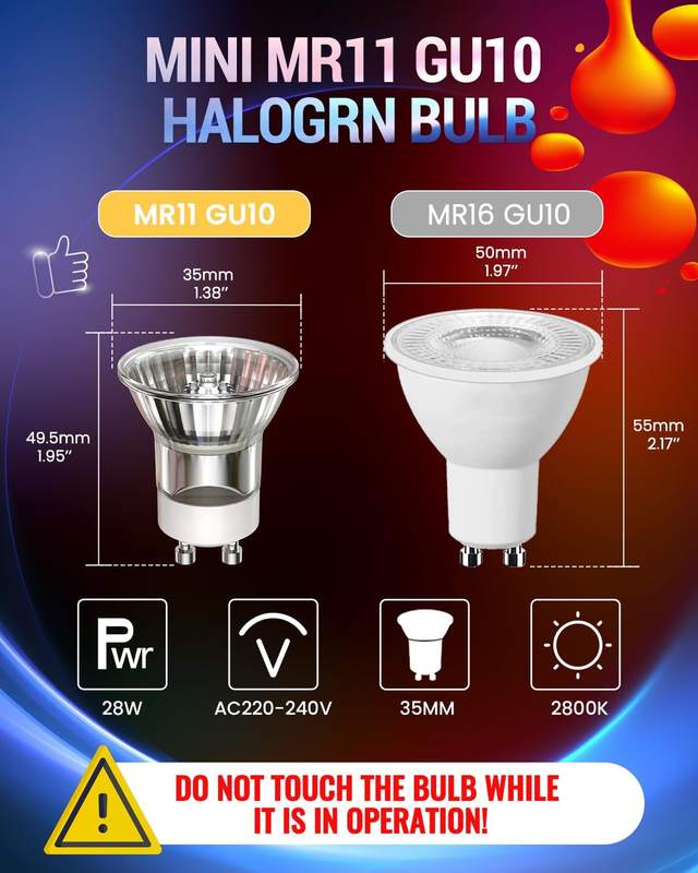 TobeBright Mini MR11 GU10 28W Candle Warmer Lamp Bulb — photo 11 of 12